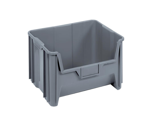 Quantum QGH700GY Stack Container for Warehouse Storage | Stackable Up to 6 Bins | (6) 1/4" Drill Hole for Drainage and Air Circulation | 15.25" x…