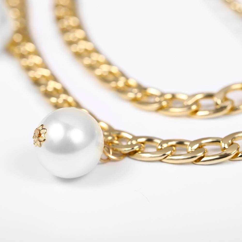 Xerling Big Pearl Waist Chain for Women Statement Belly Chain for Waist Jean Bohemian Jewelry Body Chain Charm Accessories