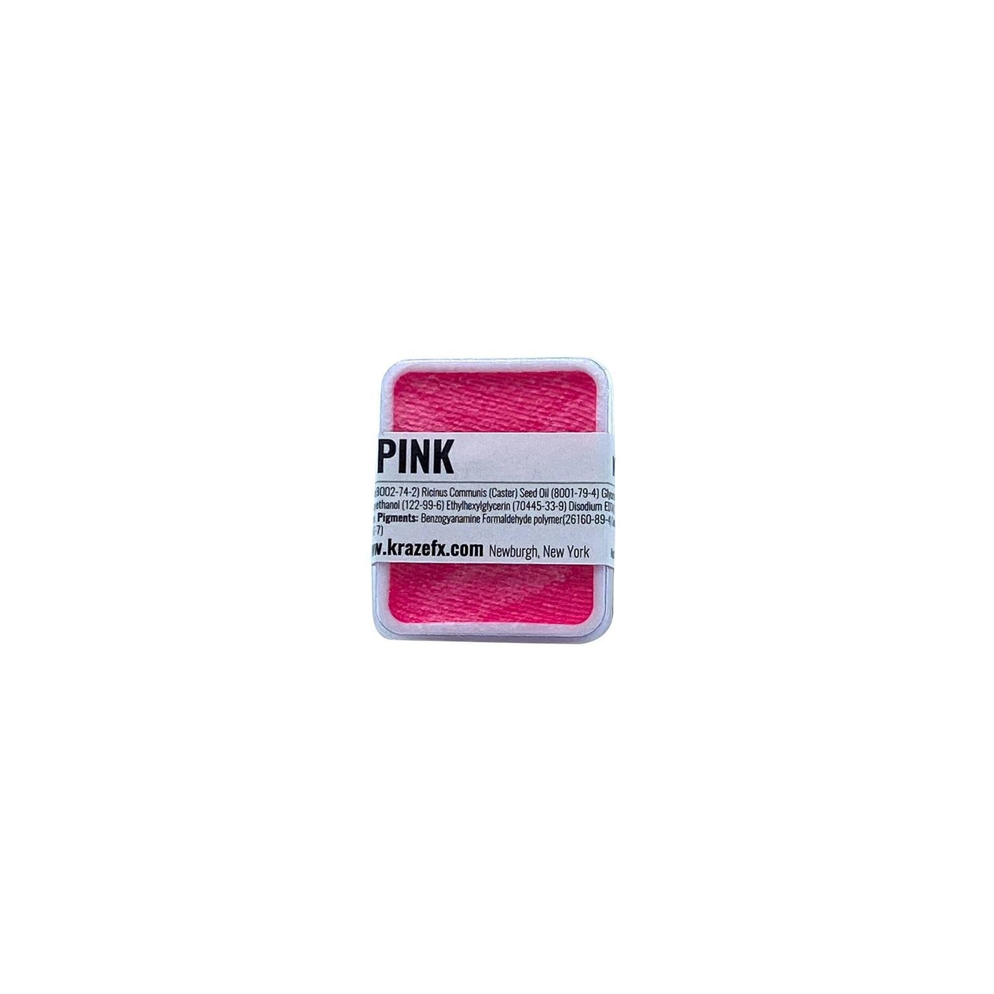 Kraze FX Neon Pink Face Paint Palette Refill - Hypoallergenic, Non-Toxic, Water Activated Professional Halloween Face & Body Painting Makeup Supplies