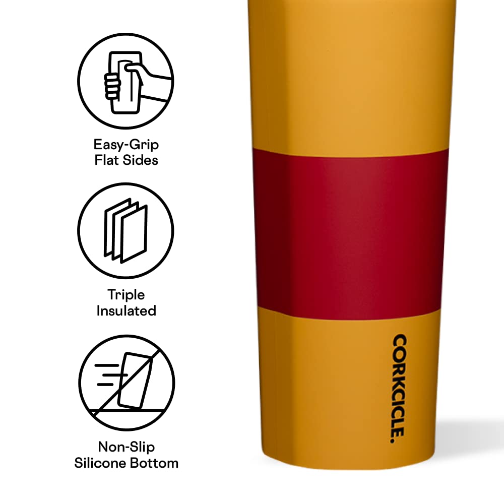 Corkcicle Harry Potter Gryffindor Insulated Canteen Travel Water Bottle, Triple Insulated Stainless Steel, Keeps Beverages Cold for 25 Hours or Warm