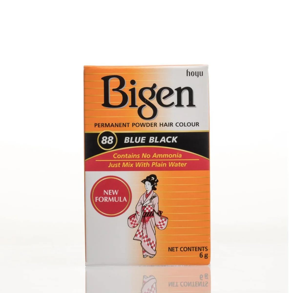 Bigen Powder Hair Color #88 Blue Black (6 Pack)