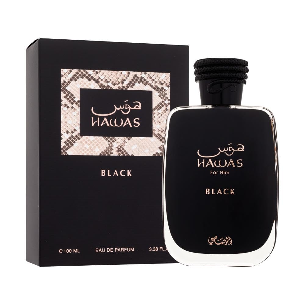 RASASI Hawas Black EDP For Men 3.38 Fl Oz