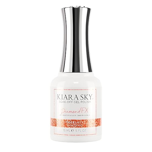 KIARA SKY Diamond FX Reflective Gel Polish (Tiger Lilly) Beauty & Personal Care KIARA SKY