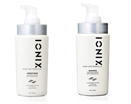 ISO Beauty Ionix Black Diamond Organic Shampoo & Conditioner With Argan Oil (1000ml each) Special Repair Formula