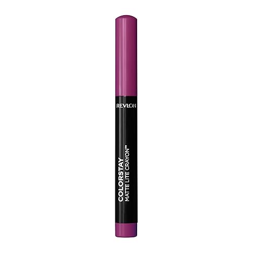 REVLON ColorStay Matte Lite Crayon Lipstick with Built-in Sharpener, Smudge-proof, Water-Resistant Non-Drying Lipcolor, 005 Sky High, 0.049 oz