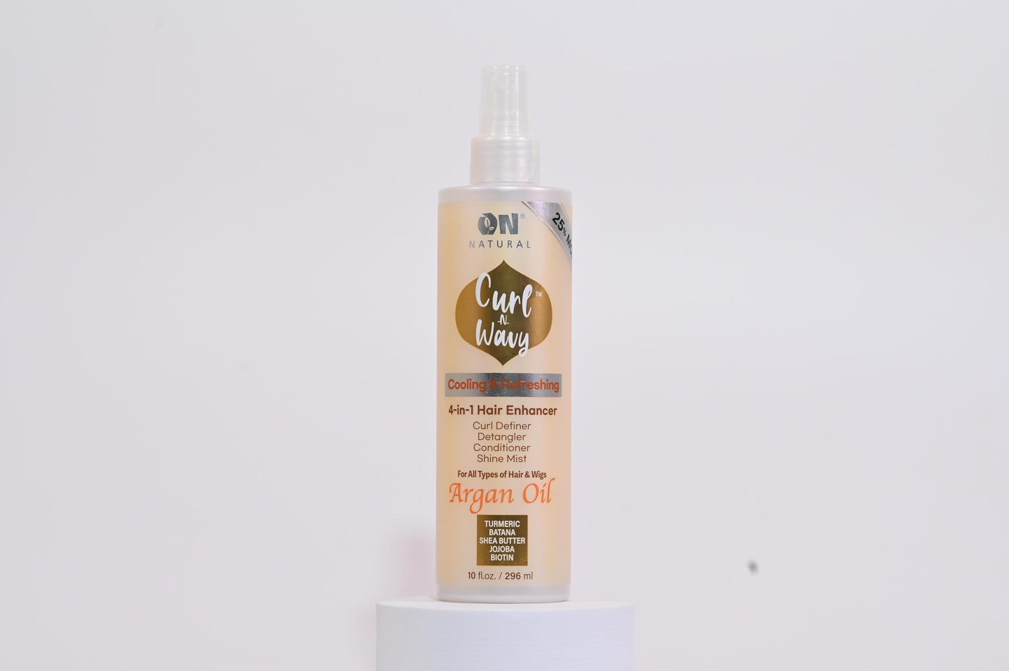 On Natural On Curl & Wavy Curl Defining Conditioner & Detangler, Argan Tree (10 oz)