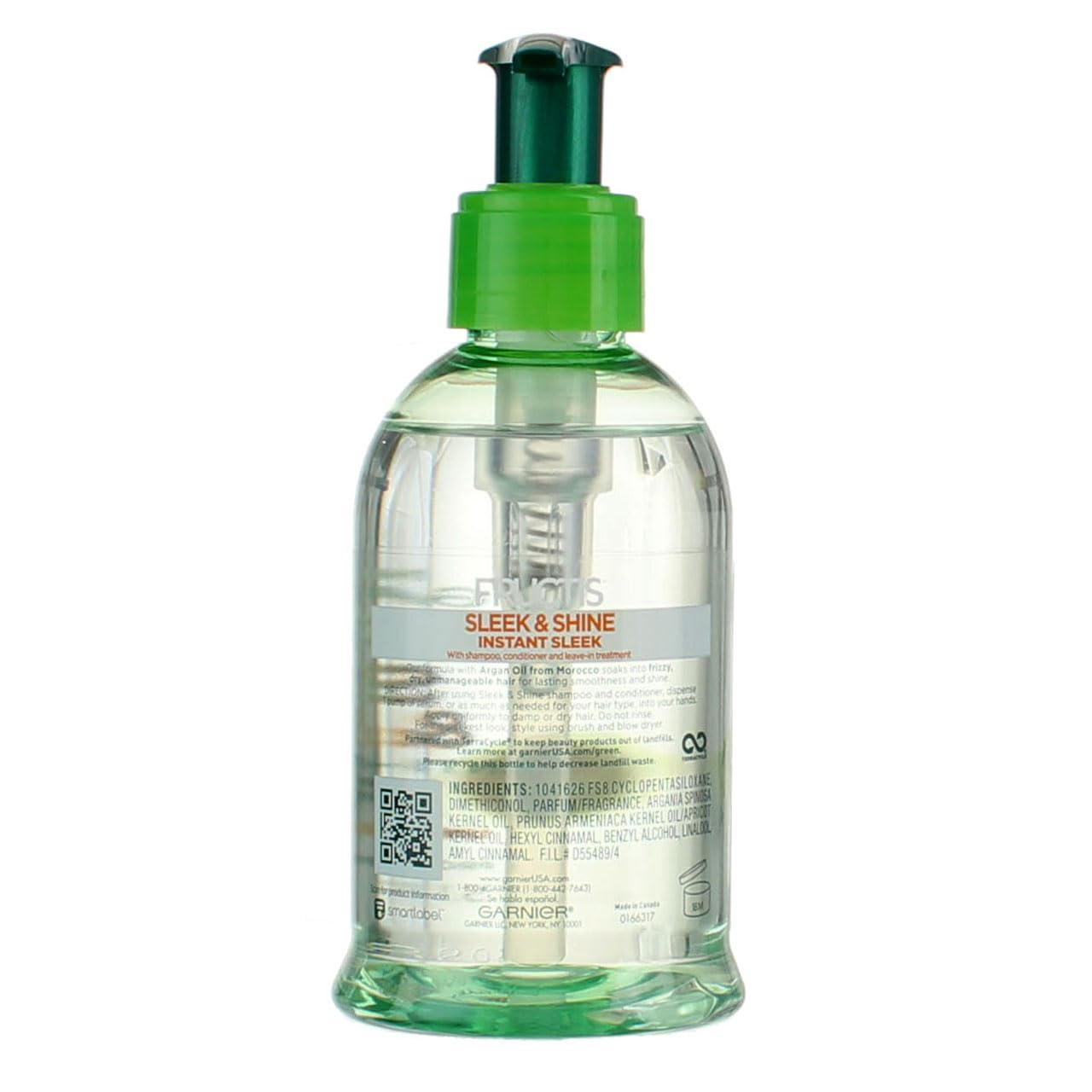 Garnier Fructis Sleek Shine Anti Frizz Serum Frizzy, 5.1 FZ