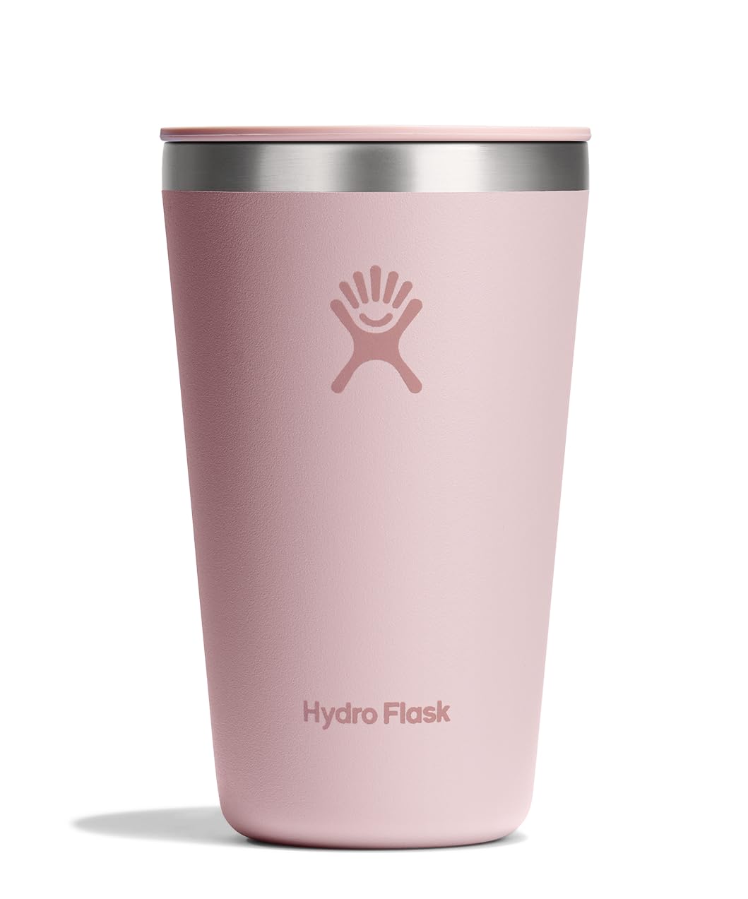 Hydro Flask All Around Tumbler Press-In Lid, Insulated Travel Mug, Stainless Steel Coffee Cup 16 Oz Trillium Pink
