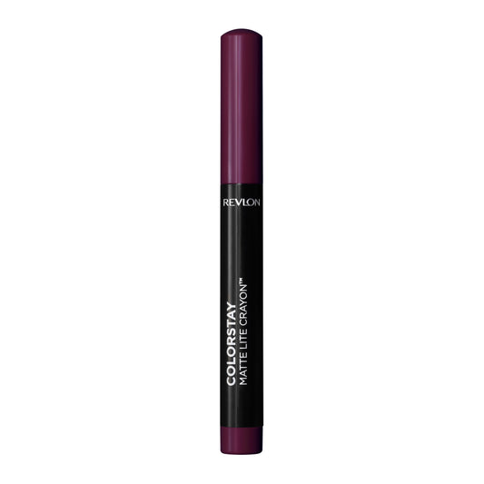 REVLON ColorStay Matte Lite Crayon Lipstick with Built-in Sharpener, Smudge-proof, Water-Resistant Non-Drying Lipcolor, 012 On Cloud Wine, 0.049 oz