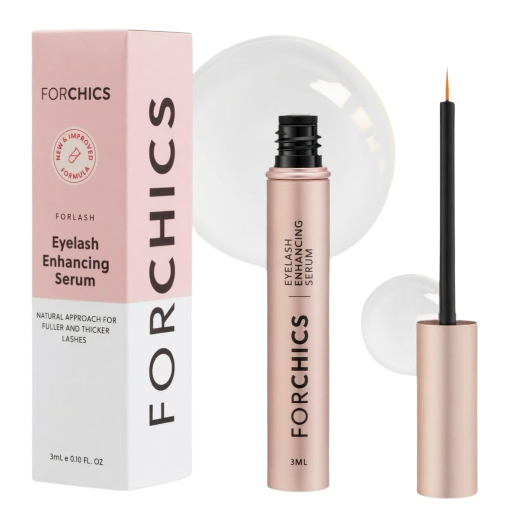 ForLash by ForChics: 2 Pack Ultimate Eyelash Hormone-Free Growth Serum for Enhanced Fuller, Thicker, Longer Lashes - Regrowth Booster, Organic Beauty and Personal Care Forchics Default Title