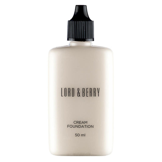 Lord and Berry Cream Foundation Fluid - Non-Greasy Foundation Makeup - Face Makeup with Hyaluronic Acid - Easy to Blend - 8610 White - 1.7 oz