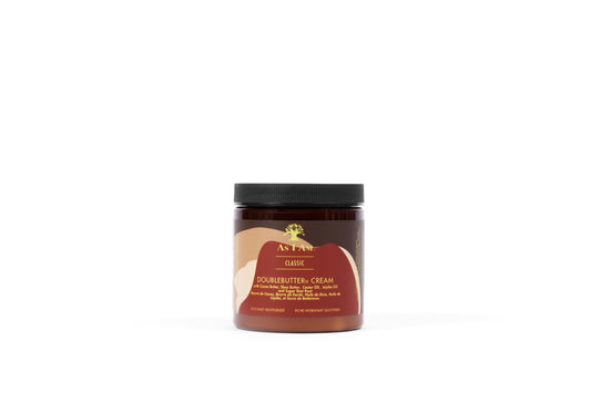 As I Am Double Butter Cream - 8 Ounce - Rich Daily Moisturizer - Soft and Shiny Curls and Coils - Repairs Split Ends - Strengthens Hair - Enriched