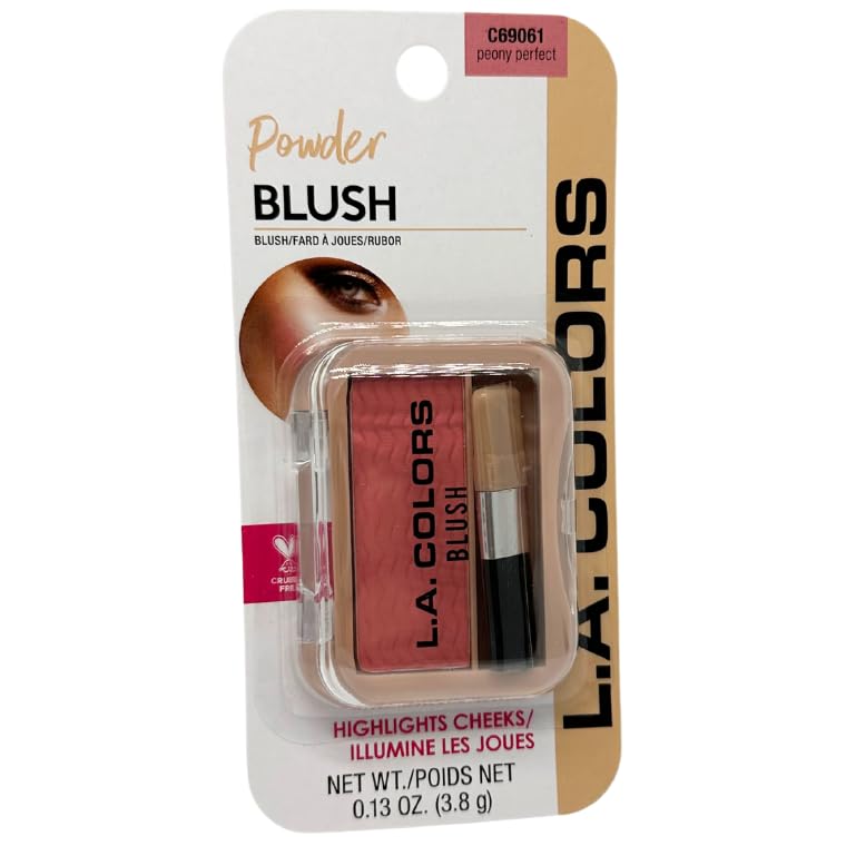 L.A Colors Professional Series Blush with Applicator, Peony Perfect, 0.13 Oz