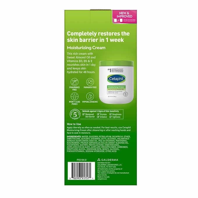 Cetaphil Moisturizing Cream 20 oz, 2 Pack