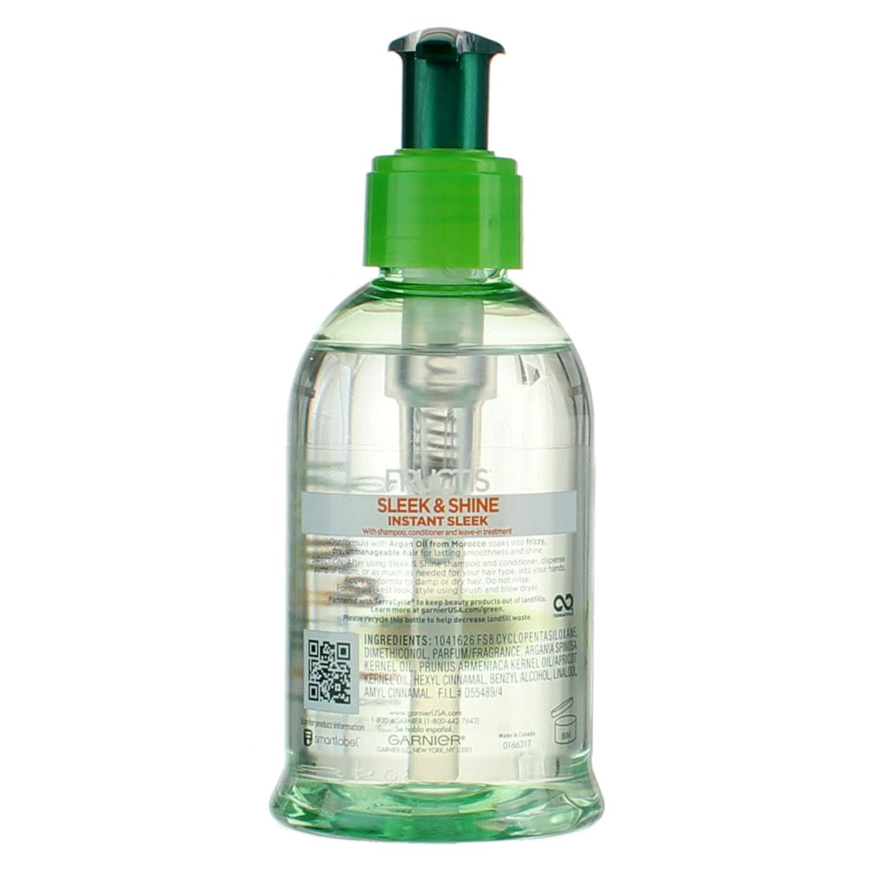 Garnier Fructis Sleek Shine Anti Frizz Serum Frizzy, 5.1 FZ