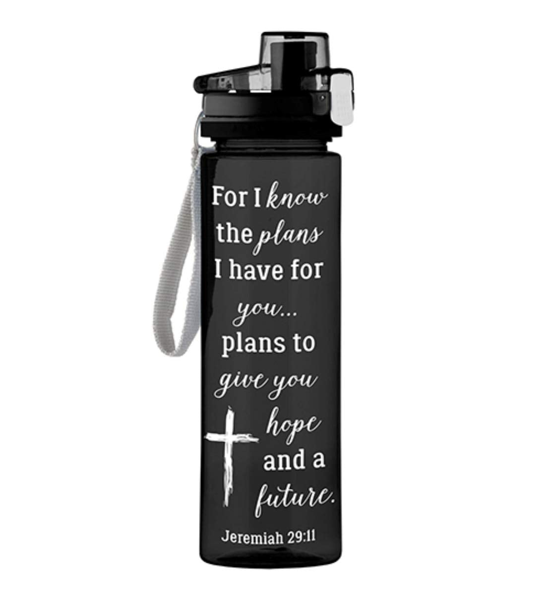 Religious Water Bottle - for I Know The Plans Jeremiah 29:11 Water Bottle, 25 Ounce