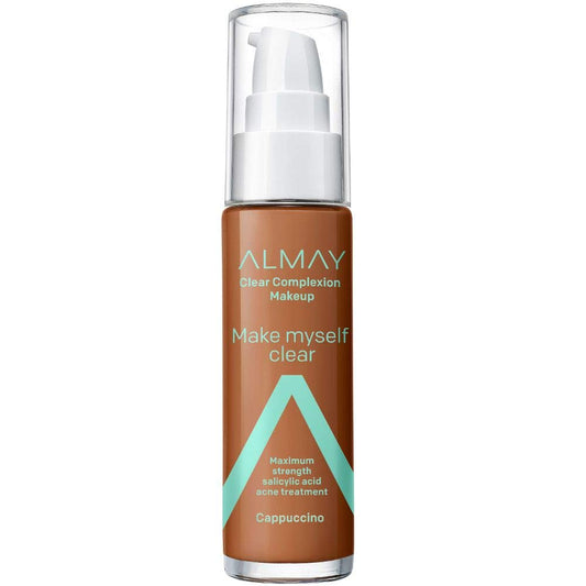 Almay Clear Complexion Makeup, Matte Finish Liquid Foundation with Salicylic Acid, Hypoallergenic, Cruelty Free, -Fragrance Free, Dermatologist