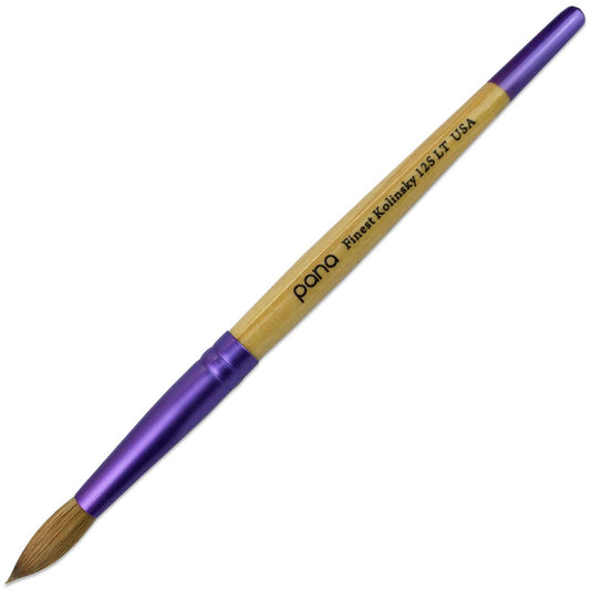 Pana USA Acrylic Nail Brush100% Pure Kolinsky Hair New LIMITED EDITION BEIGE PURPLE Wood Handle with Purple Ferrule Round Shaped Style (Size # 12) Beauty & Personal Care PANA