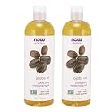 NOW Solutions, Jojoba Oil, 100% Pure Moisturizing, Multi-Purpose Oil for Face, Hair and Body, 16-Ounce (Pack of 2)
