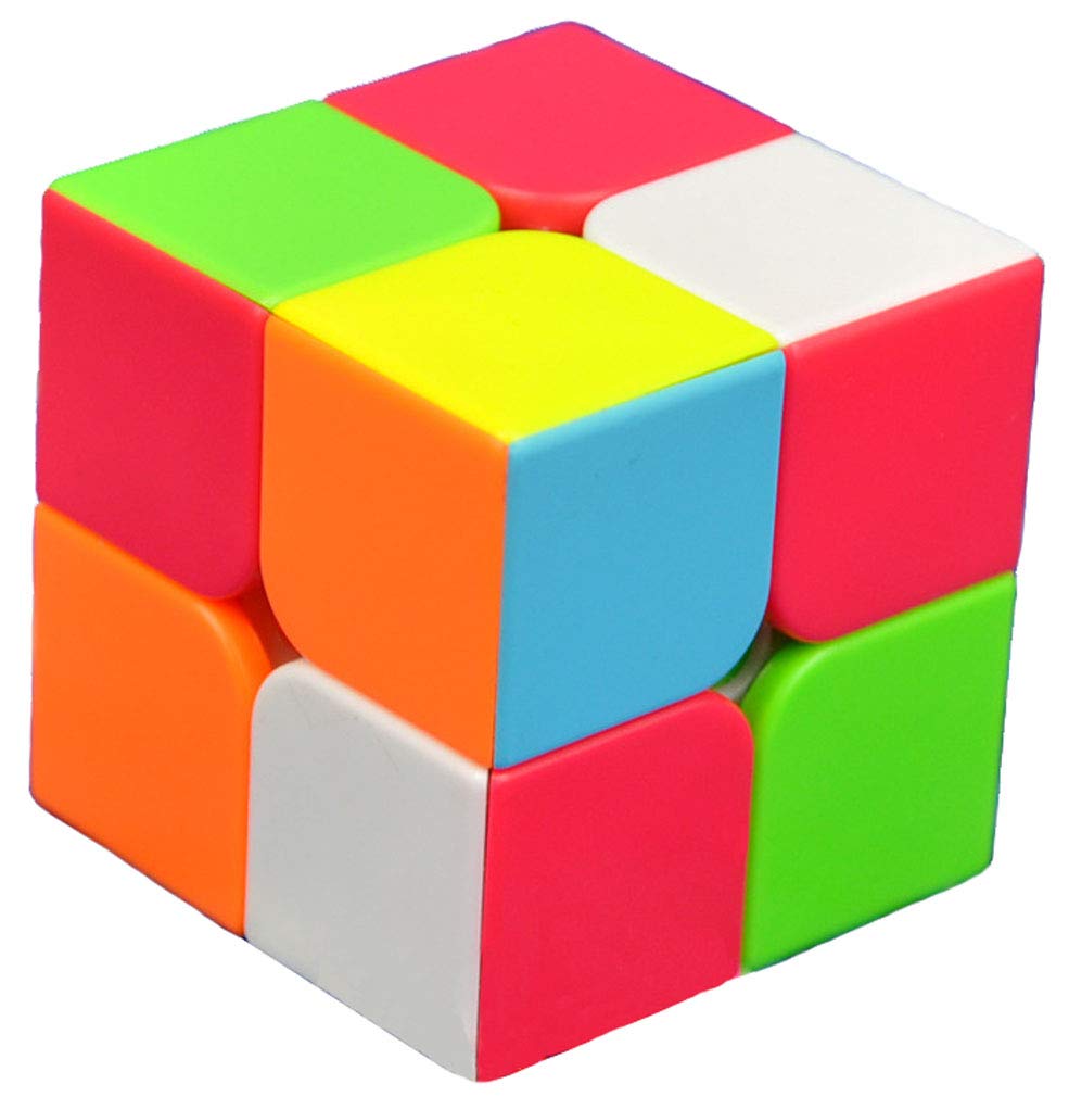 TANCH QIYI Speed Cube 2X2X2 No Stickers Magic Cube Puzzle Toy for Kids & Adults (Colorful)…