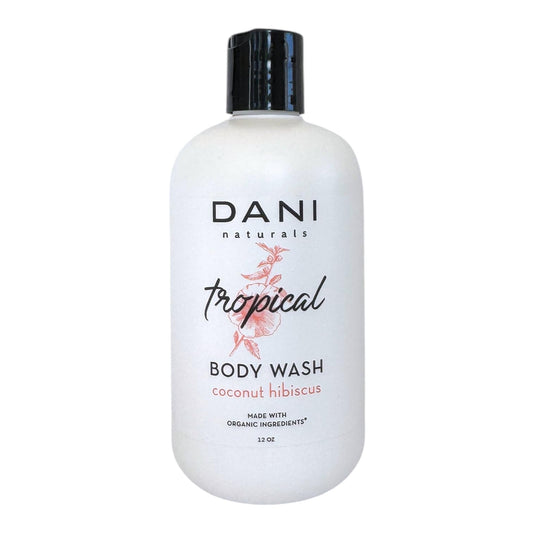 DANI Naturals Coconut Hibiscus Body Wash, Vegan Sulfate-Free, Made with Organic Ingredients,12 fl oz