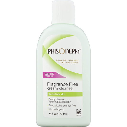 Phisoderm Fragrance Free Cream Cleanser For Sensitive Skin 6 oz (Packs of 12) Beauty & Personal Care Phisoderm