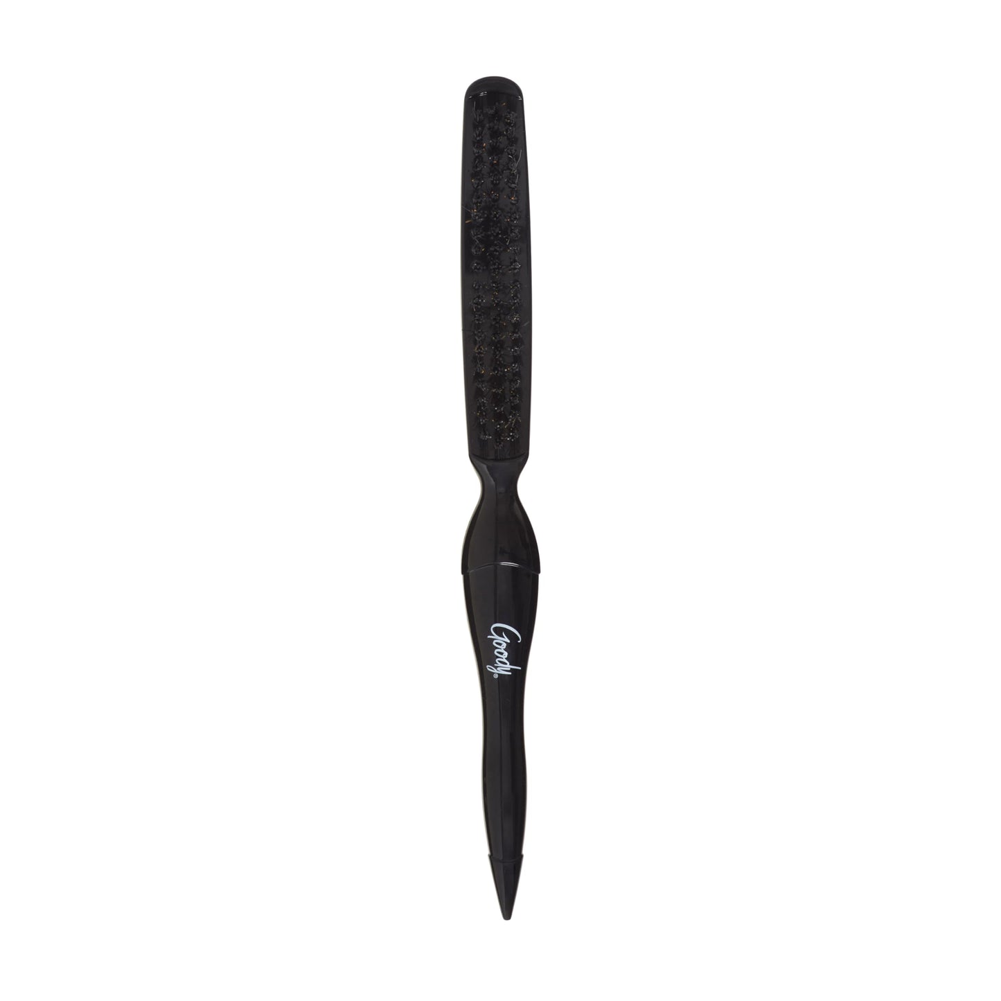 Goody Shine On Boar Edge Brush, Boar Bristle with Long Sectioning Tail, Smoothens Fly-Aways, Use as a Styling Brush, All Hair Types, Textures