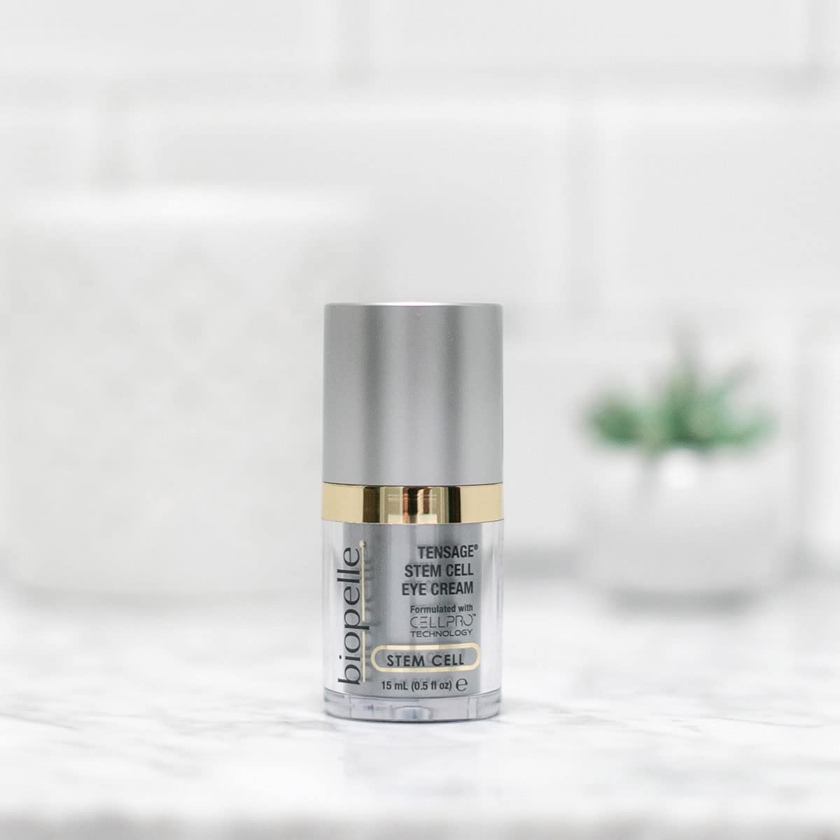 Biopelle Tensage Stem Cell Eye Cream, Under-Eye Cream for Dark Circles, Puffiness, and Bags with CellPro Technology, Caffeine, Retinol, and Peptides
