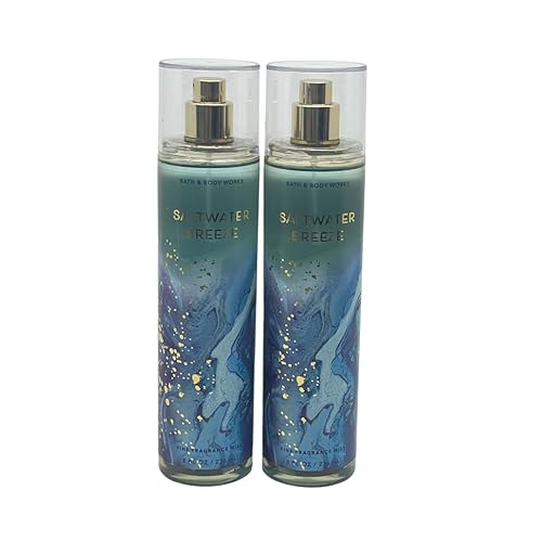 Bath & Body Works Saltwater Breeze Fine Fragrance Mist 8 oz / 236 mL - pack of 2-2023 Edition