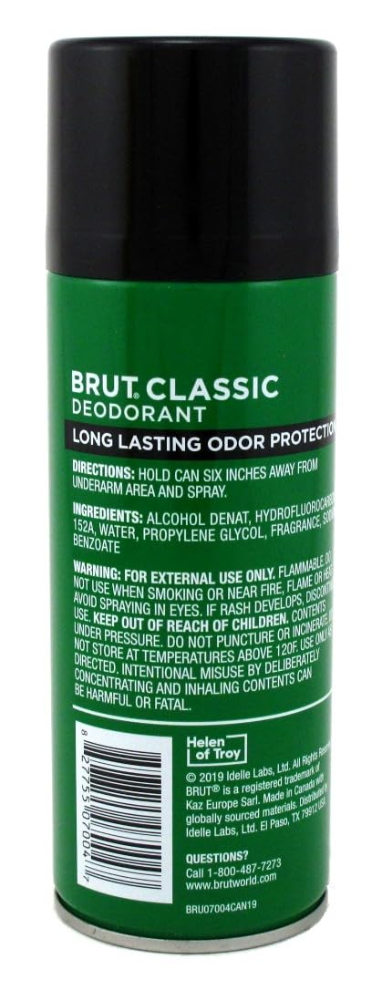 Brut Deodorant 10oz Aerosol Classic Scent (3 Pack) Beauty and Personal Care Brut