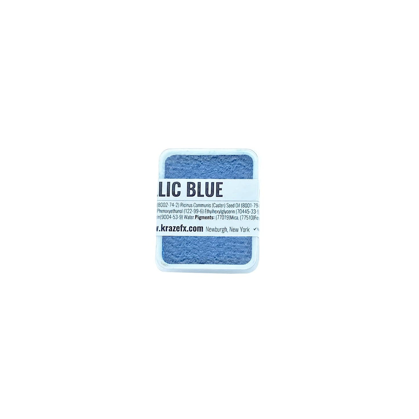 Kraze FX Face Paint Palette Refill - Metallic Blue (6 gm) - Hypoallergenic Non-Toxic Water Activated Professional Halloween Face & Body Painting