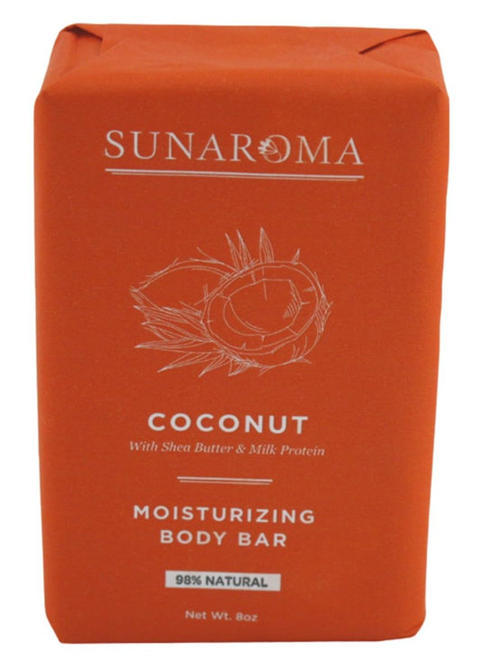 Sunaroma Soap Bar Coconut Shea Butter + Milk Protein 8 Ounce (Pack of 2)