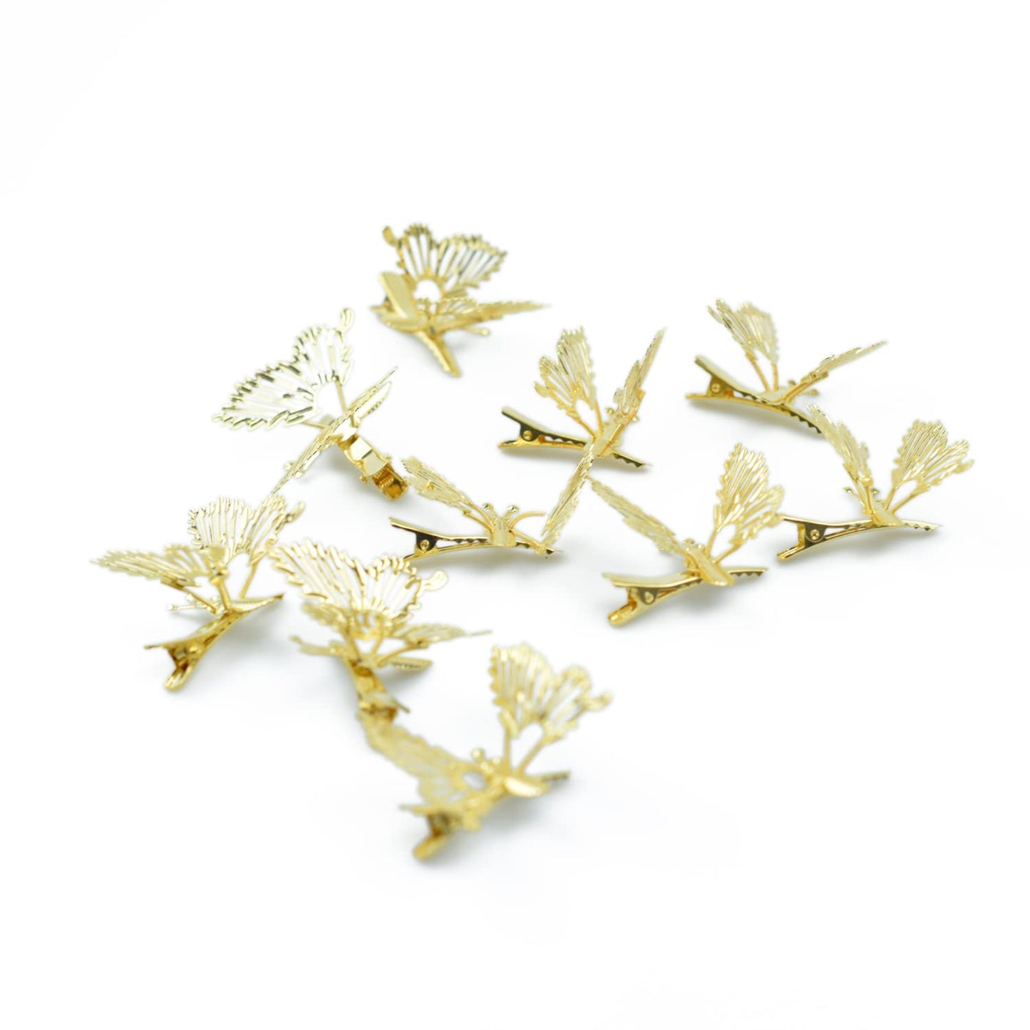 ISCRIO 12 Pcs Butterfly Hair Clips, Moving Wings Butterfly Metal Hair Barrettes, Hair Styling Accessories,Cute Hairs Pins Clip for Women and Girls