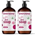 Everyone 3-in-1 Kids Soap, Body Wash, Bubble Bath, Shampoo, 32 Ounce (Pack of 2), Berry Blast, made with Essential Oils for Toddlers, tweens and teens
