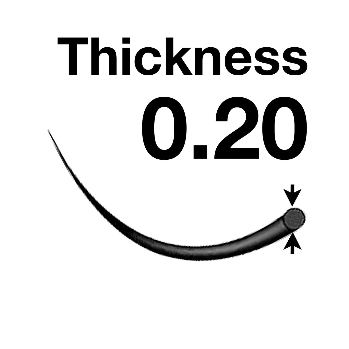 EMILYSTORES Eyelash Extensions 0.20mm Thickness C Curl 13mm Length Natural Looking Individual Volume Eyelashes For Lash Extensions(0.20,C,13mm)