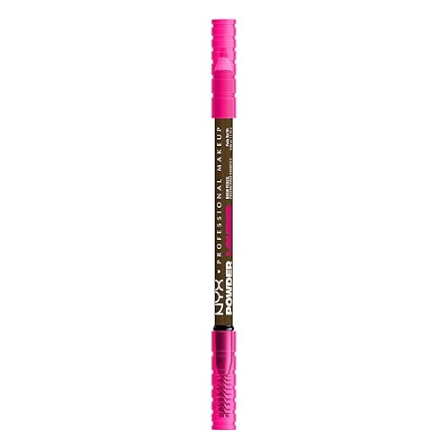 NYX PROFESSIONAL MAKEUP Powder Louder Eyebrow Pencil, Brow Pencil with Buildable Volume For Up To 12HR Wear, Vegan Formula - Taupe