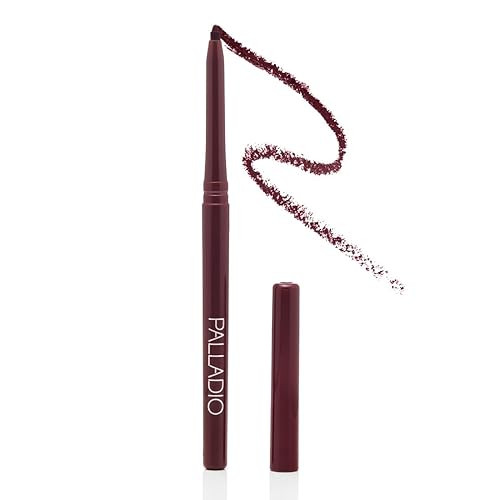 Palladio Retractable Waterproof Lip Liner High Pigmented and Creamy Color Slim Twist Up Smudge Proof Formula with Long Lasting All Day Wear No
