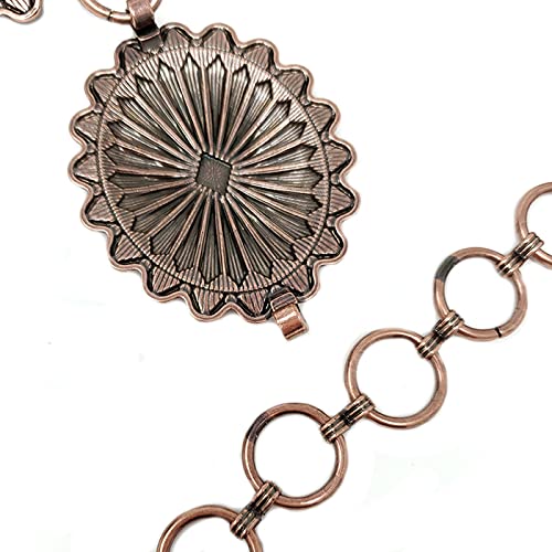 Emulily Western Concho Fashion Chain Belt Western Flower Concho