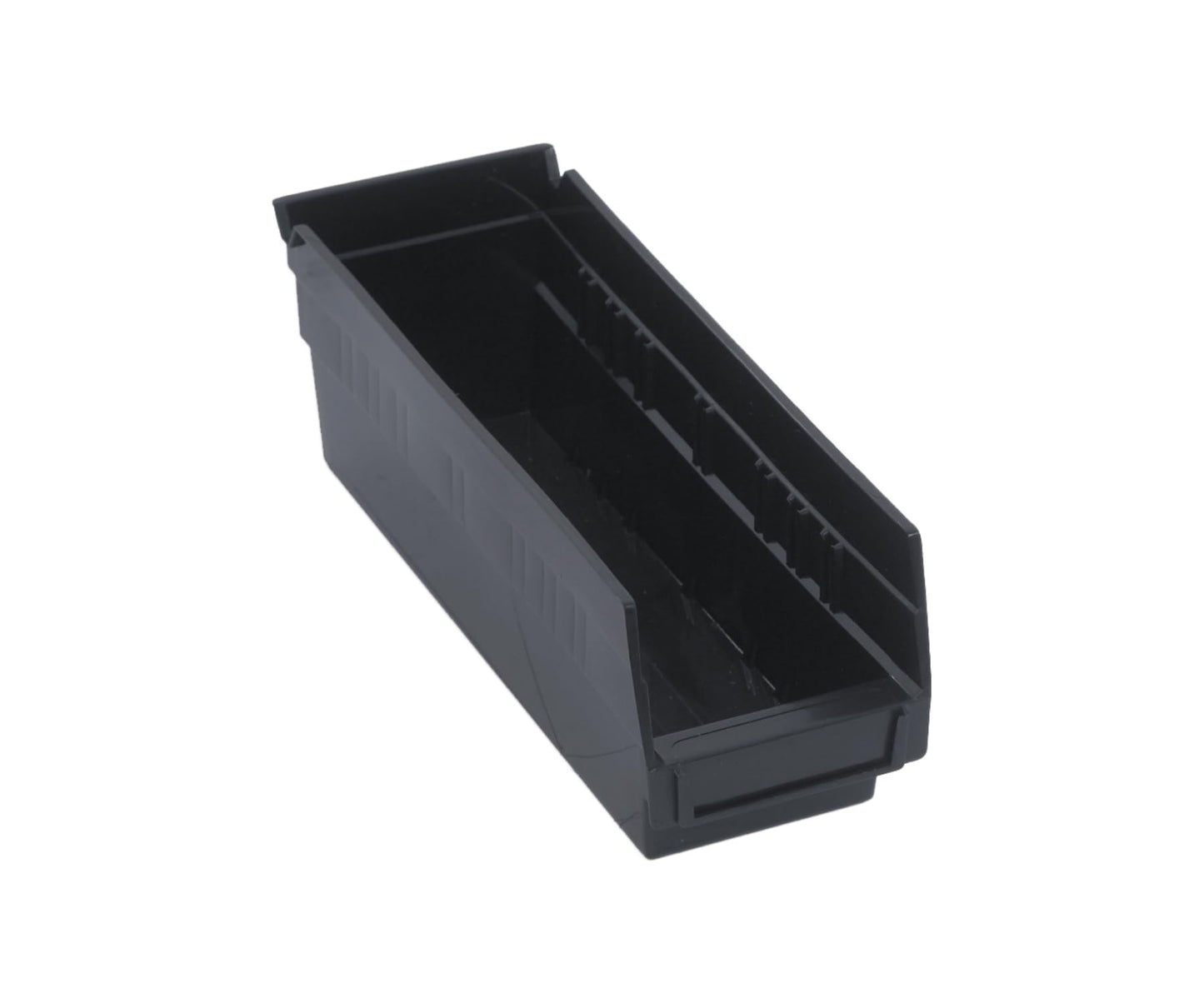 Quantum Storage Systems QSB101BK 36-Pack 4" Hanging Plastic Shelf Bin Storage Containers, 11-5/8" x 4-1/8" x 4" , Black