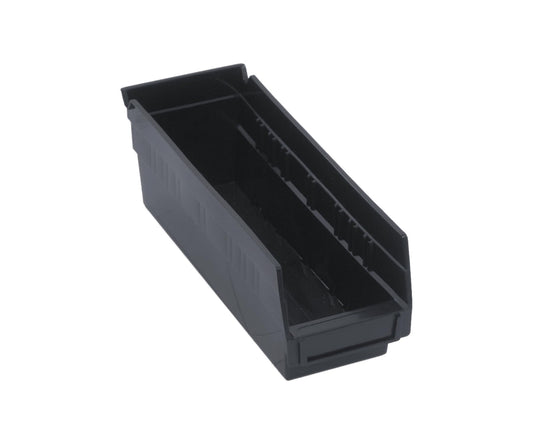 Quantum Storage Systems QSB101BK 36-Pack 4" Hanging Plastic Shelf Bin Storage Containers, 11-5/8" x 4-1/8" x 4" , Black