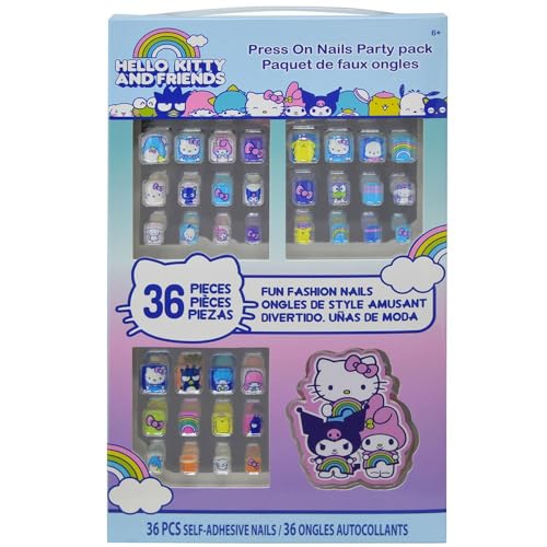 Hello Kitty and Friends 36 Press-On Nail Party Pack Beauty & Personal Care Hello Kitty