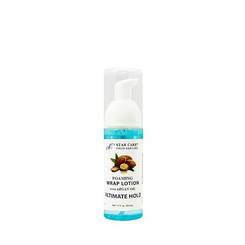 STAR CARE Foaming Wrap Lotion with Argan Oil Moisturizing Styling Foam for Long-Lasting Control, Volume & Shine for Natural Hair Lightweight