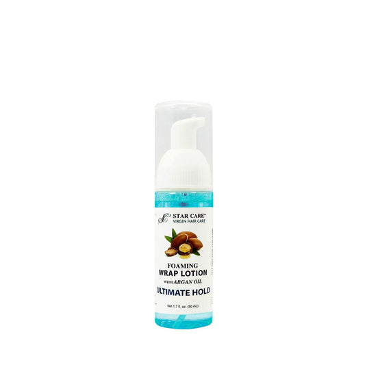 STAR CARE Foaming Wrap Lotion with Argan Oil Moisturizing Styling Foam for Long-Lasting Control, Volume & Shine for Natural Hair Lightweight