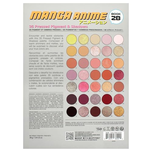 Rude Cosmetics Manga Anime 35 Pressed Pigment and Shadow Book 2B for Women - 1.34 oz Eye Shadow