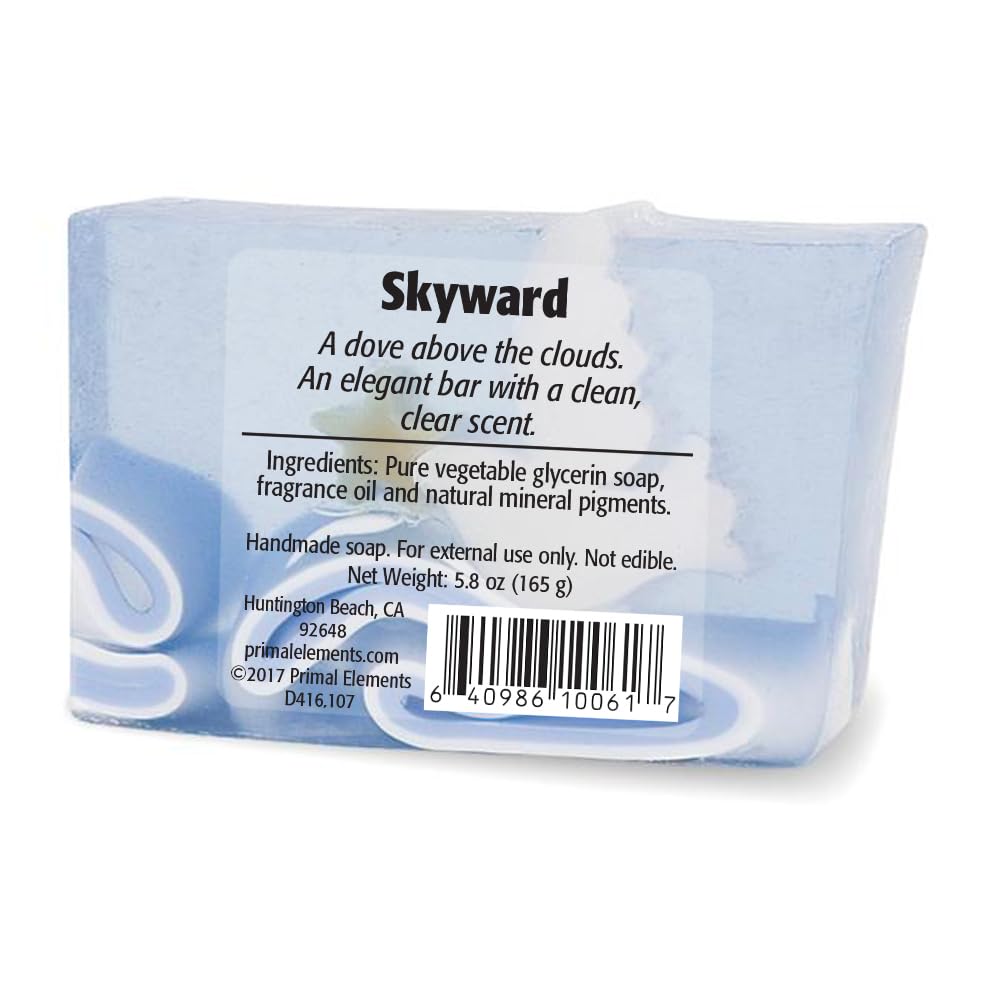 Primal Elements Glycerin Christmas Bar Soap | Helps All Skin Types, Sensitive, Oily & Dry Skin | NO PARABENS, VEGAN, GLUTEN FREE, 100% VEGETABLE BASE
