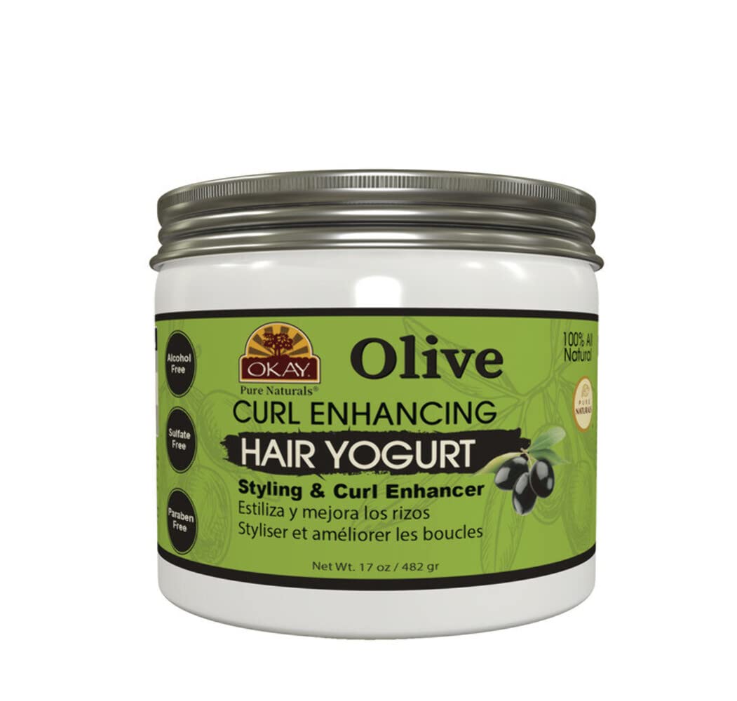 Olive Curl Enhancing Hair Yogurt For Styling&Curl Enhancing For Smooth,Glossy,Frizz Free,Strong&Well Defined Curls Alcohol,Sulfate,Paraben Free Made