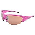 Epoch Eyewear Wake Golf Sunglasses for Women ANSI Z87.1 Pink Half-Frame w/Amber Lens