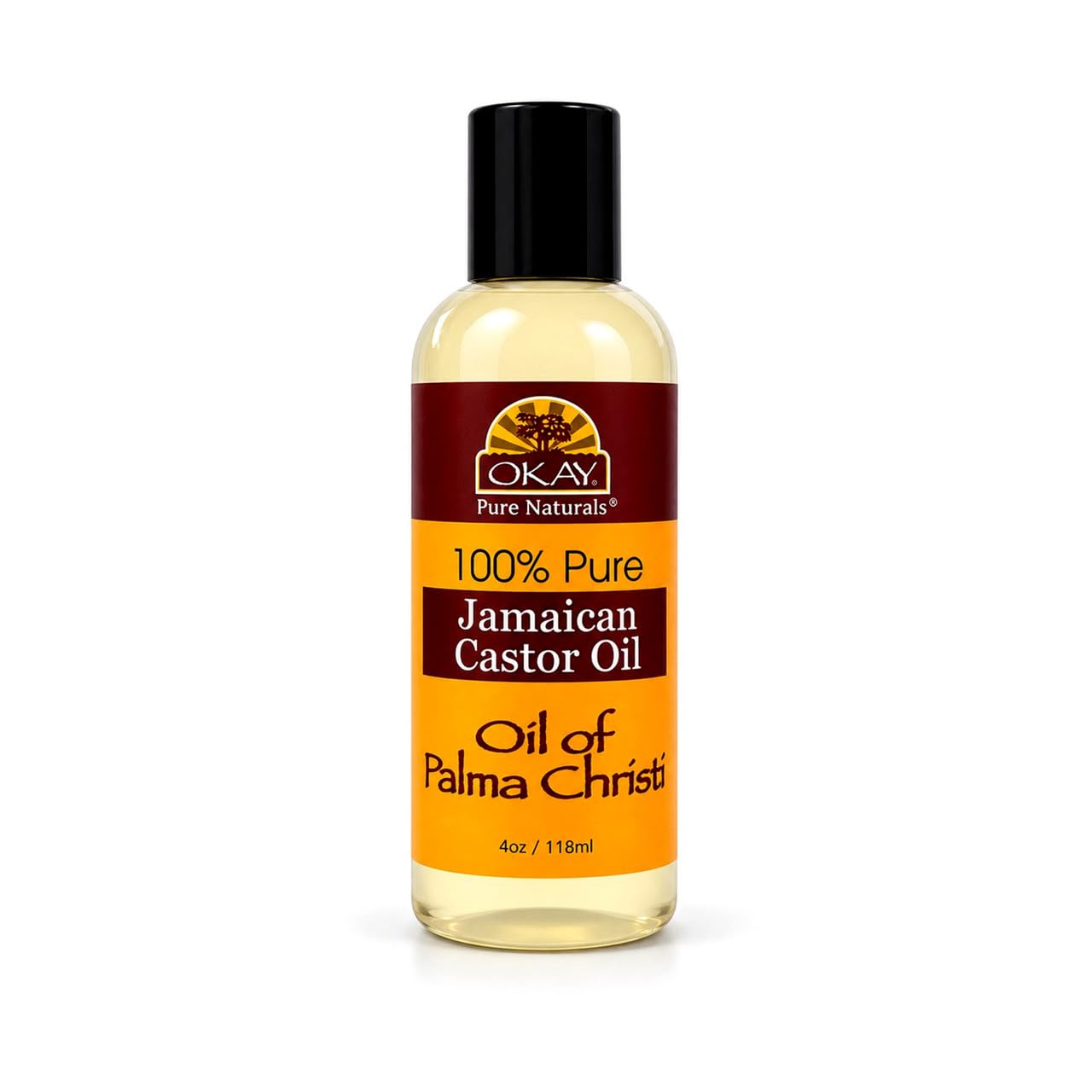 OKAY | Jamaican Castor Oil | For All Hair & Skin Types | Soothe Scalp & Skin | Grow Strong Healthy Hair | 100% Pure | 4 oz