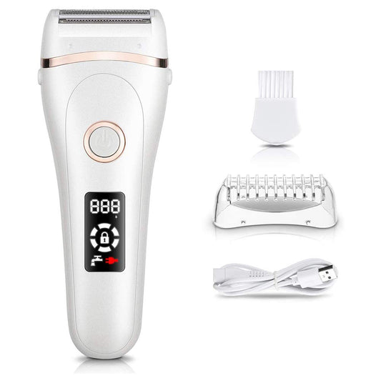 Electric for Women, Shaver Rechargeable Women's Electric Shaver with LED Display Body Hair Removal for Face Underarm Legs and Bikini Line Beauty and Personal Care Faruxue