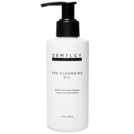 DRMTLGY Pre-Cleansing Oil - Makeup Remover Oil to be Paired with Facial Cleanser - Cleanser for Face - Melts Mascara, Makeup, & Preps for Cleansing, 5